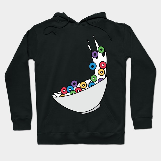 Spilling Cereal Sticker Hoodie by murialbezanson